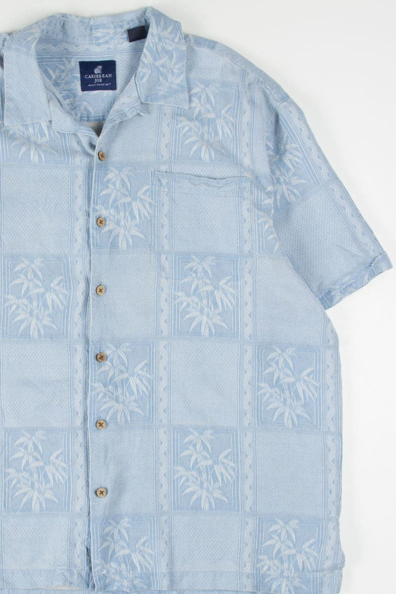 Blue Checkered Hawaiian Shirt