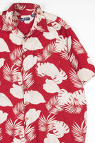 Red Leaf Outlines Hawaiian Shirt