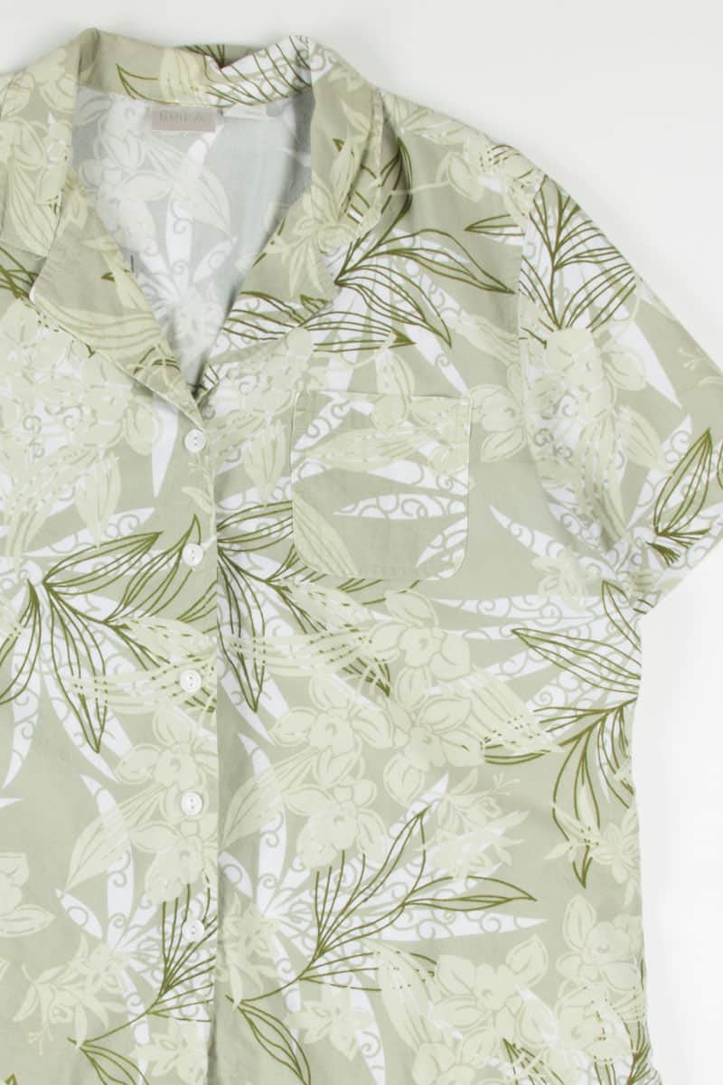 Green Abstract Orchids Hawaiian Shirt