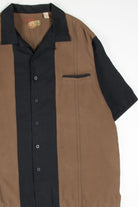 Brown & Black Bowling Style hawaiian Shirt