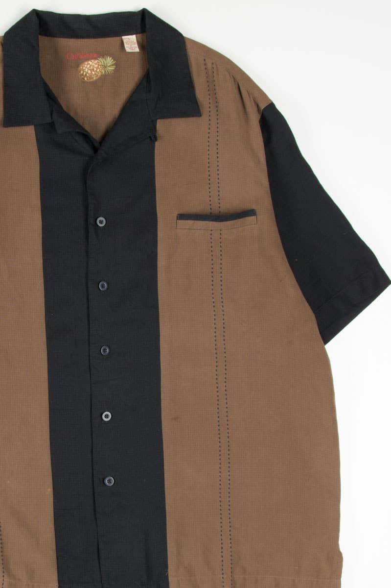 Brown & Black Bowling Style hawaiian Shirt