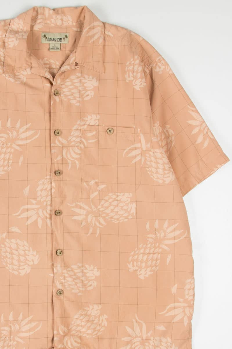 Peach Pineapple Hawaiian Shirt