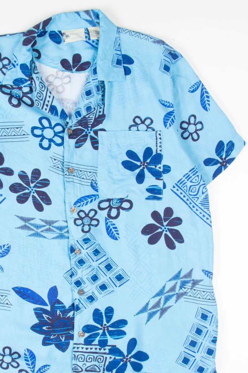 Bright Blue Hawaiian Shirt