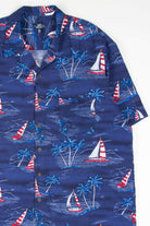 Blue Sailboat Hawaiian Shirt 2