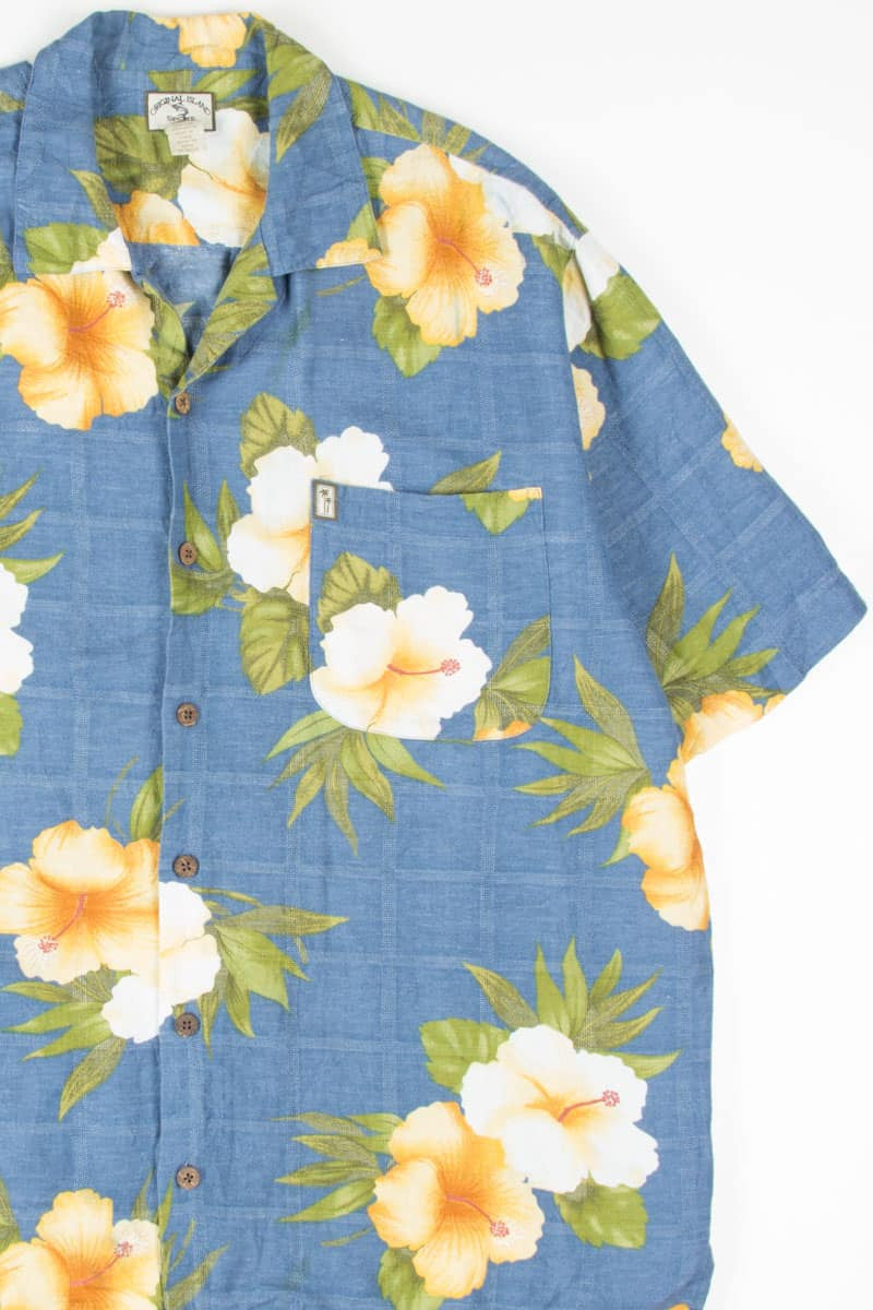 Blue Hibiscus Hawaiian Shirt 1