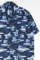 Blue Classic Car Hawaiian Shirt
