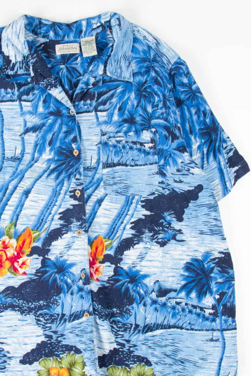 Blue Sailboat Hawaiian Shirt 1