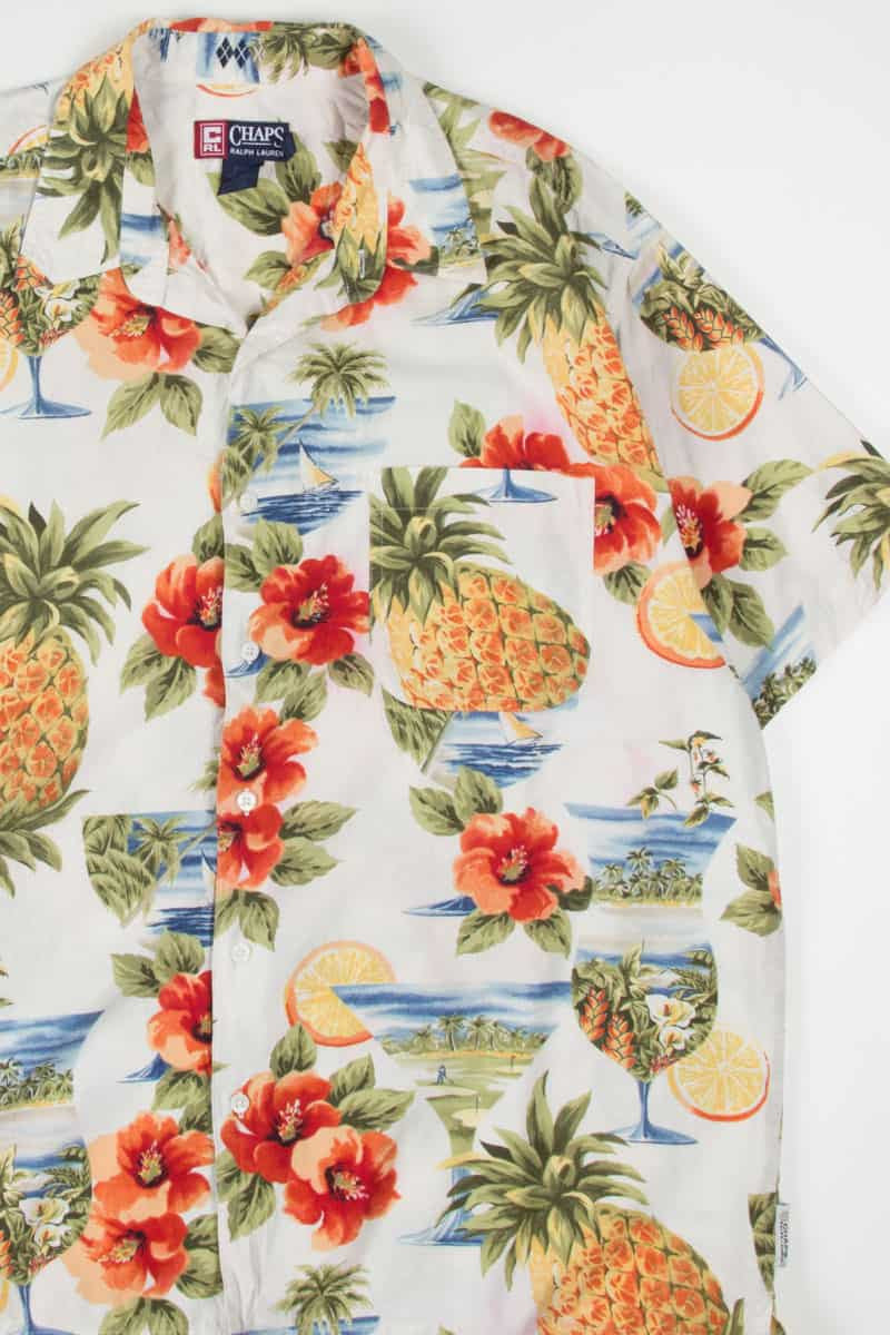 Tropical Drinks Chaps Ralph Lauren Hawaiian Shirt