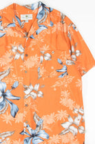 Orange Tropical Print Hawaiian Shirt