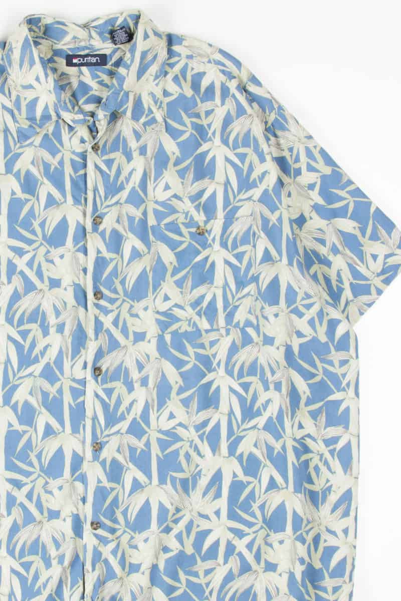 Blue Bamboo hawaiian Shirt 1