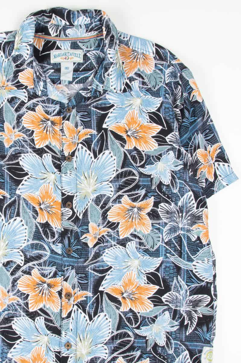 Mottled Floral Margaritaville Hawaiian Shirt