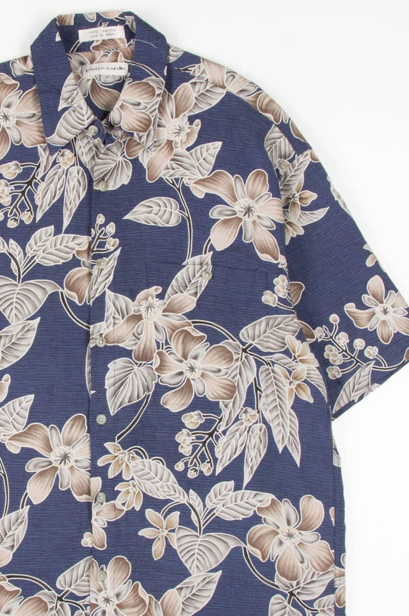 Blue Orchid Print Hawaiian Shirt 1802