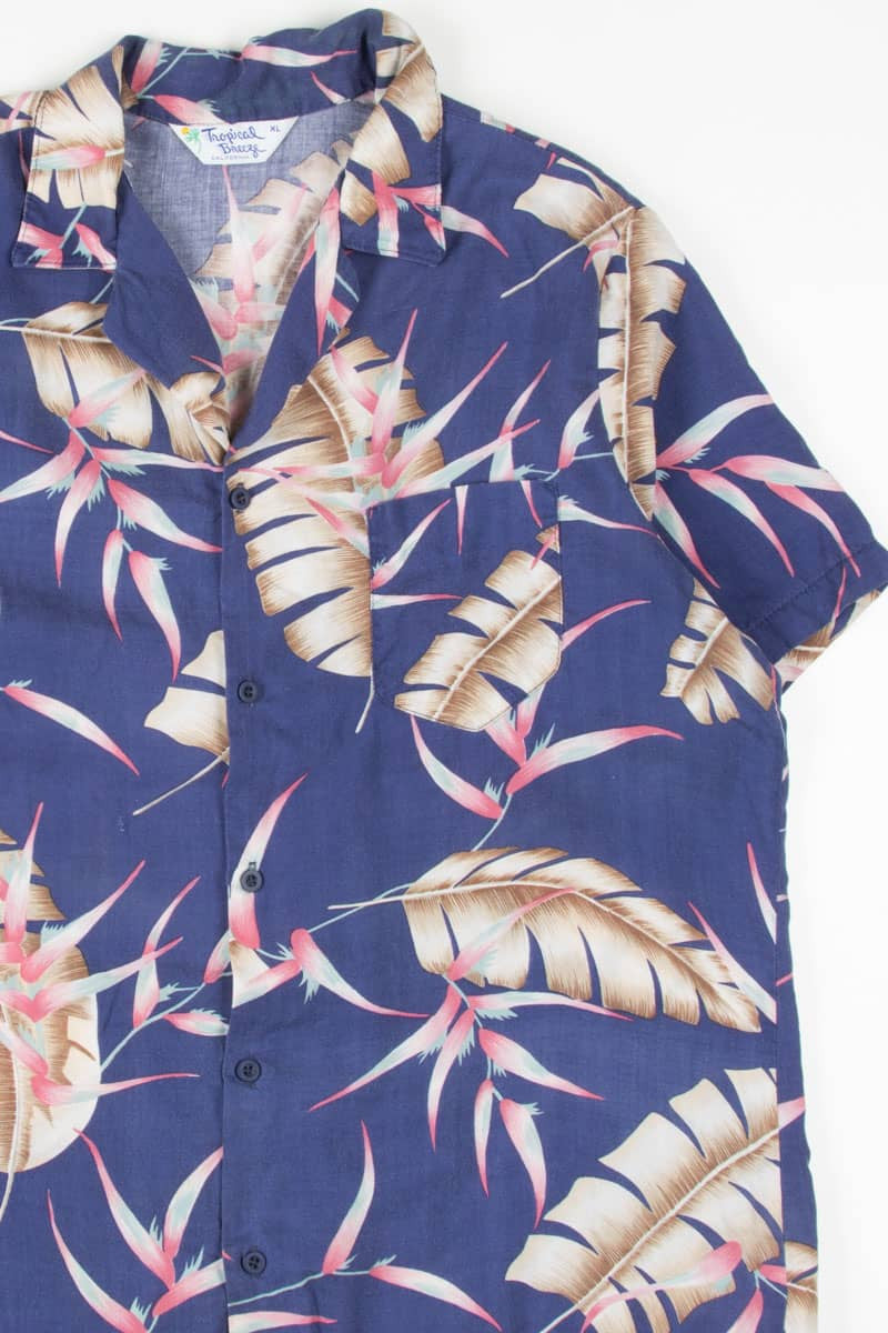 Vintage Blue Hawaiian Shirt 1813