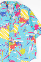 Vintage 90s Geometric Hawaiian Shirt 1819