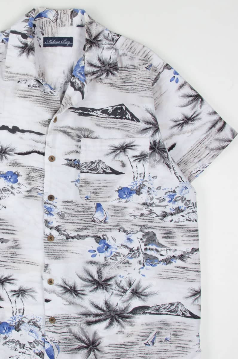 Sketched Floral Hawaiian Shirt 1822