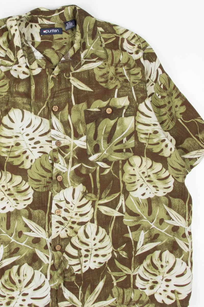 Monstera Leaves Print Hawaiian Shirt 1840