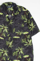 Black & Green Palm Trees Hawaiian Shirt 1847