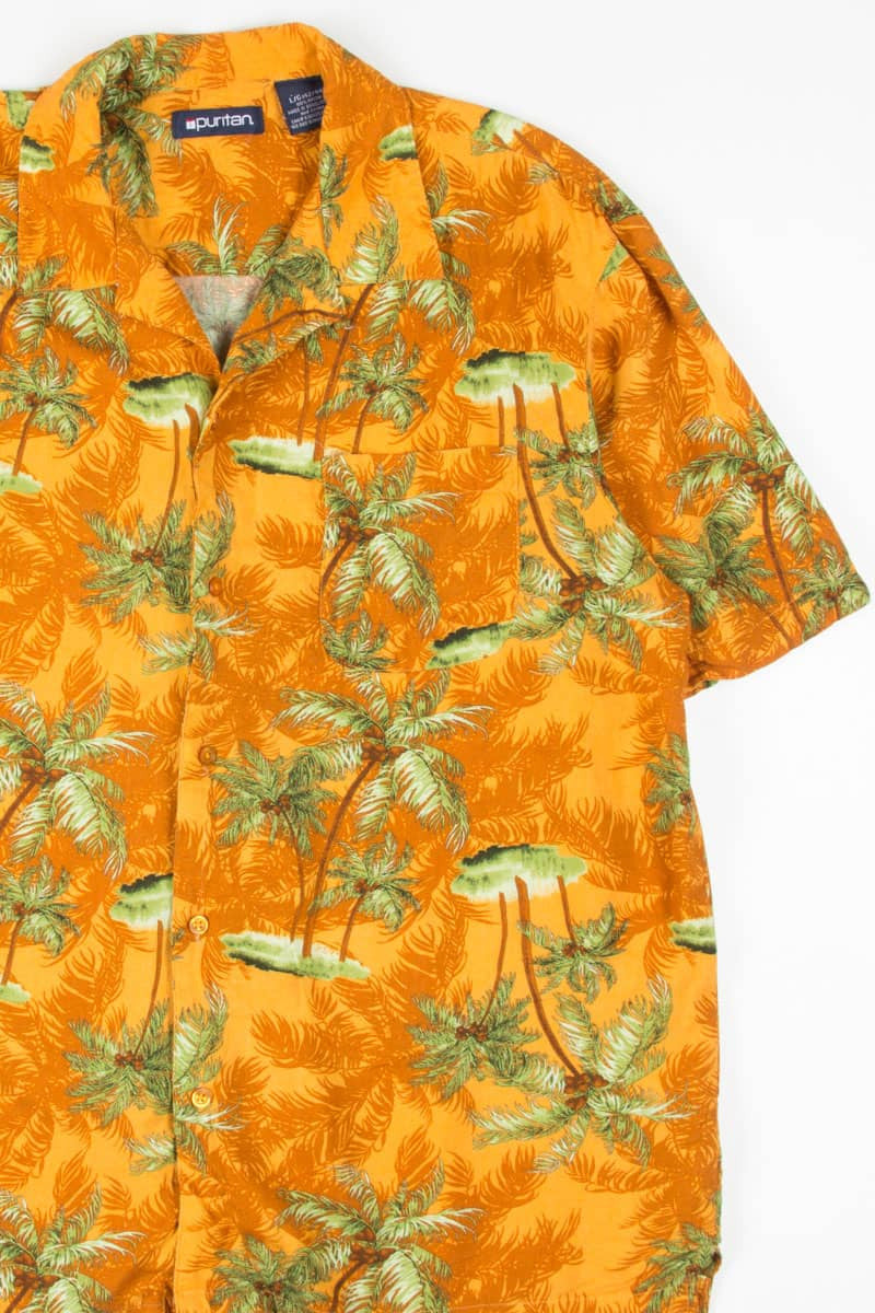Orange Palm Tree Hawaiian Shirt 1858