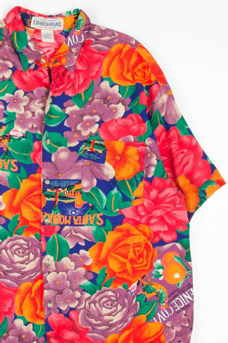 Santa Monica Garden Floral Hawaiian Shirt 1862