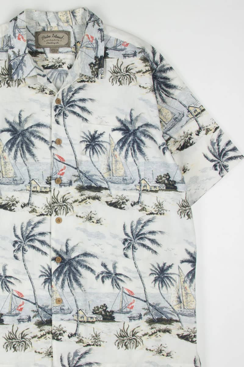 Sailboat Beach Hawaiian Shirt 1866