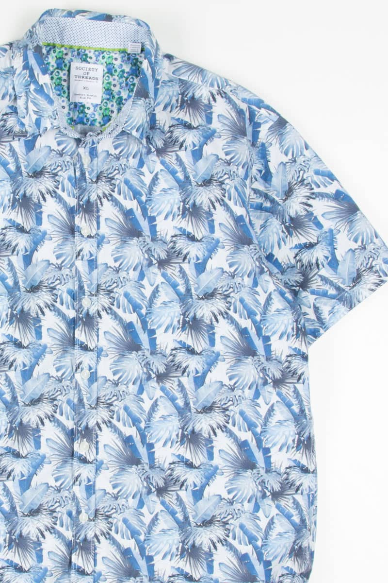 Blue Leaves Hawaiian Shirt 1875