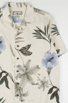 Large Lilly & Hibsicus Print Silk Hawaiian Shirt 1881
