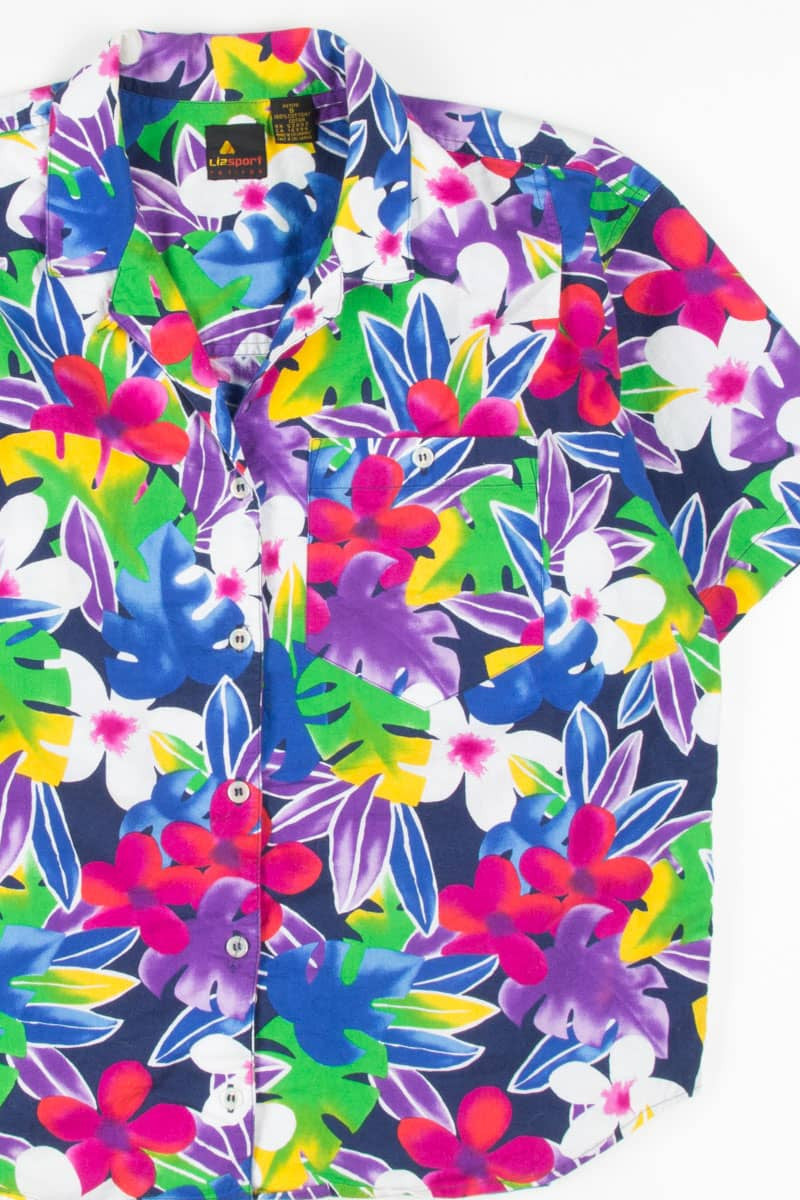 Women's Bright Floral Hawaiian Shirt 1919