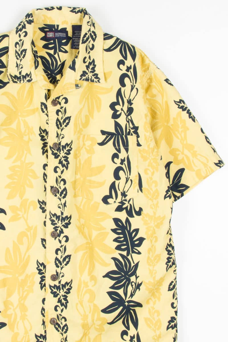 Floral Striped Hawaiian Shirt 1937