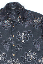 Black Flowers Vintage Hawaiian