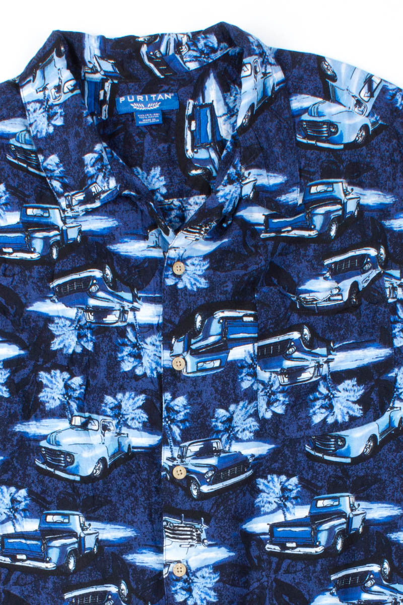 Blue Cars Vintage Hawaiian