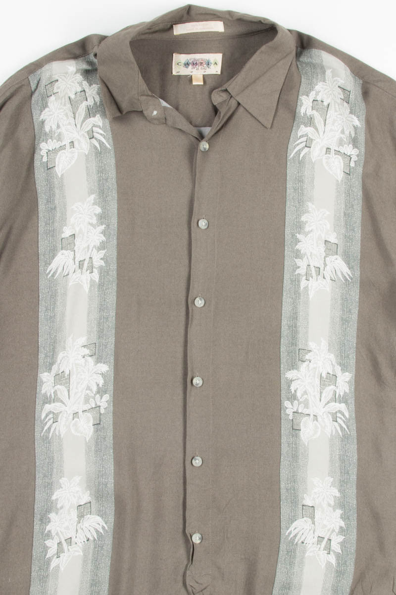 Brown Bowling Striped Vintage Hawaiian 1