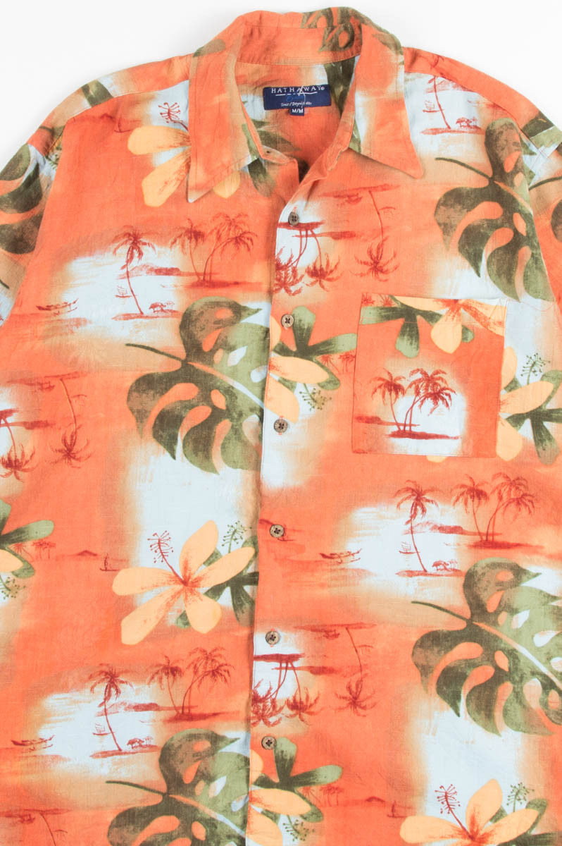 Orange Flowers Vintage Hawaiian 1