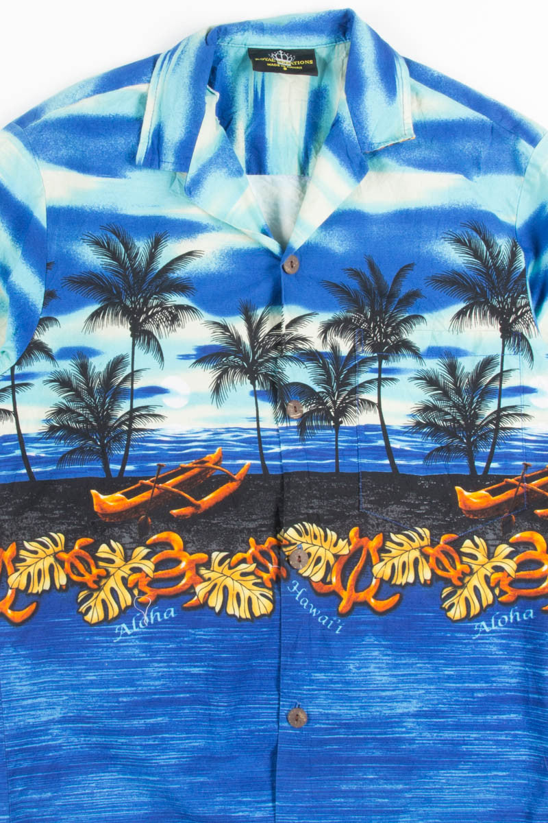 Beached Canoe Vintage Hawaiian