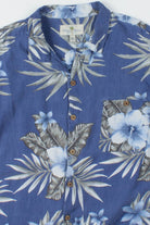 Blue & Grey Flowers Vintage Hawaiian