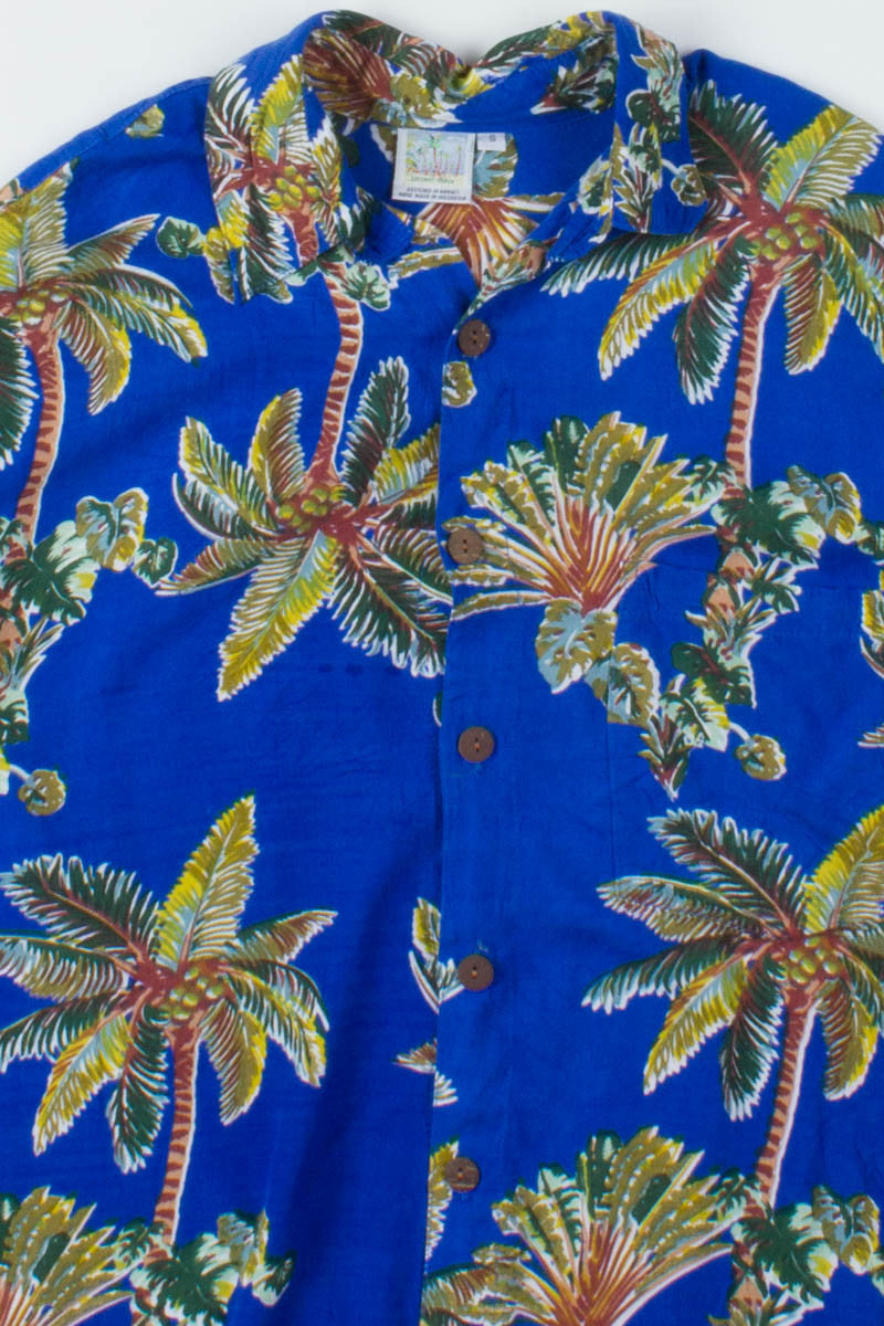 Royal Blue Palms Vintage Hawaiian