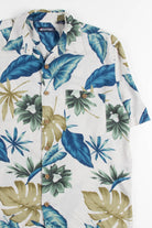 Blue & Green Leaf Vintage Hawaiian