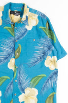 Teal Floral Vintage Hawaiian
