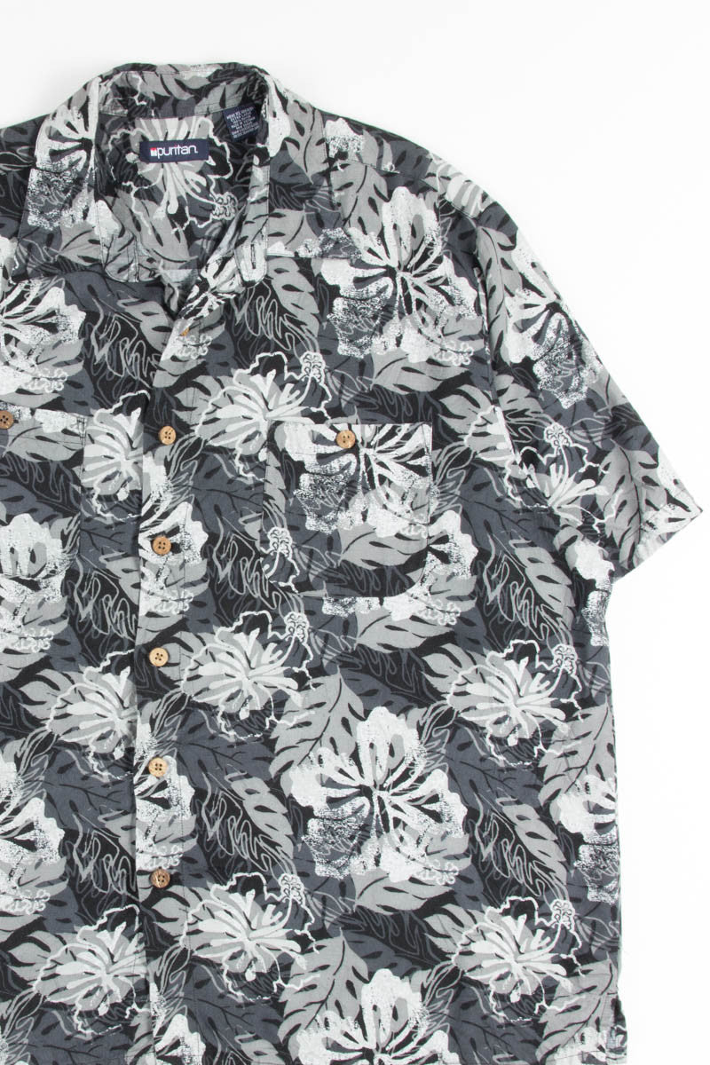 Black Floral Vintage Hawaiian 5