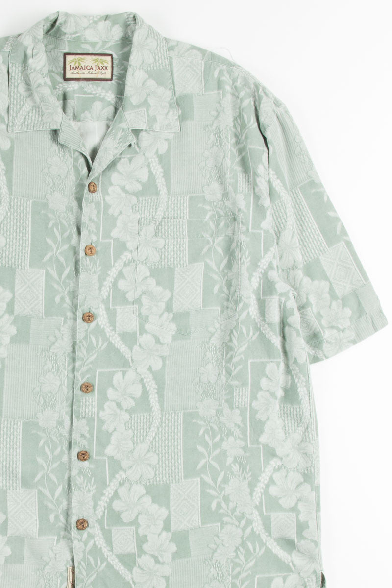 Green Floral Vintage Hawaiian