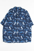 Blue Sailboat Vintage Hawaiian 1