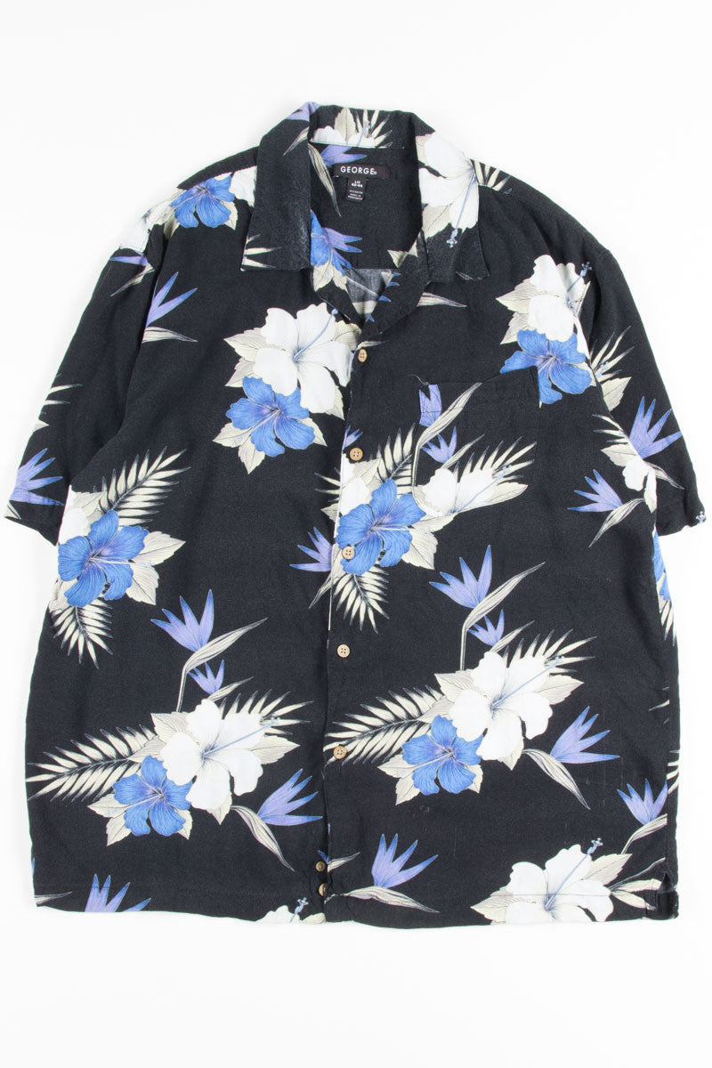 Black Hibiscus Vintage Hawaiian 1