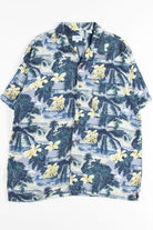 Blue & Yellow Floral Vintage Hawaiian