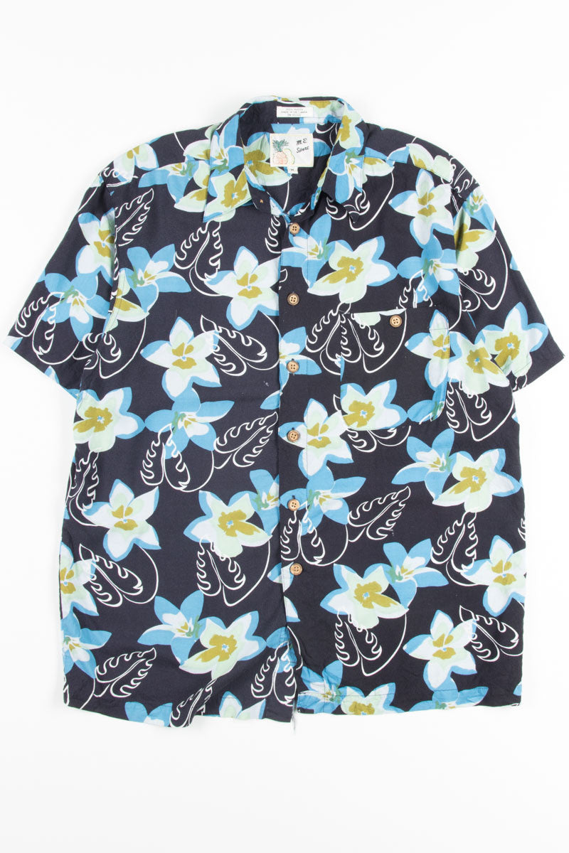 Blue Floral Vintge Hawaiian 4