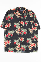 Black & Orange Floral Vintage Hawaiian 1