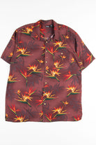 Burgundy Birds of Paradise Vintage Hawaiian