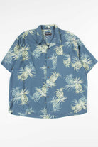 Blue Sketch Vintage Hawaiian