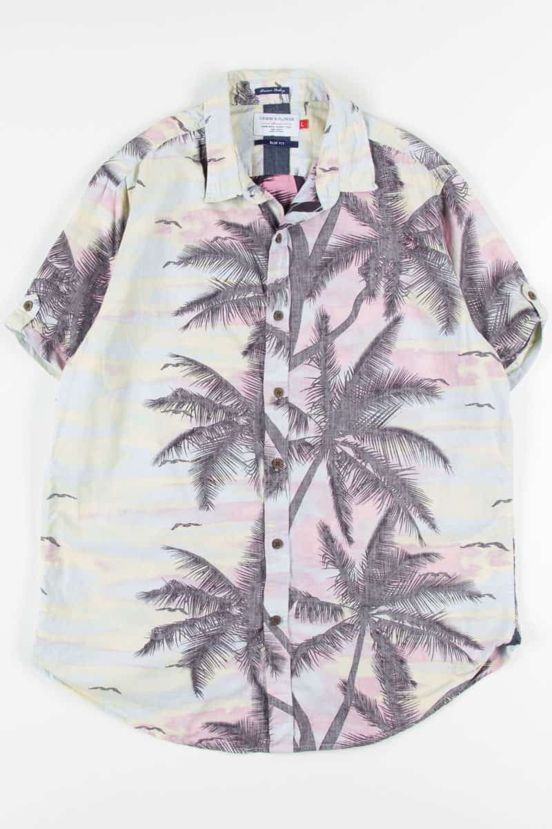 Sunset Palm Trees Vintage Hawaiian
