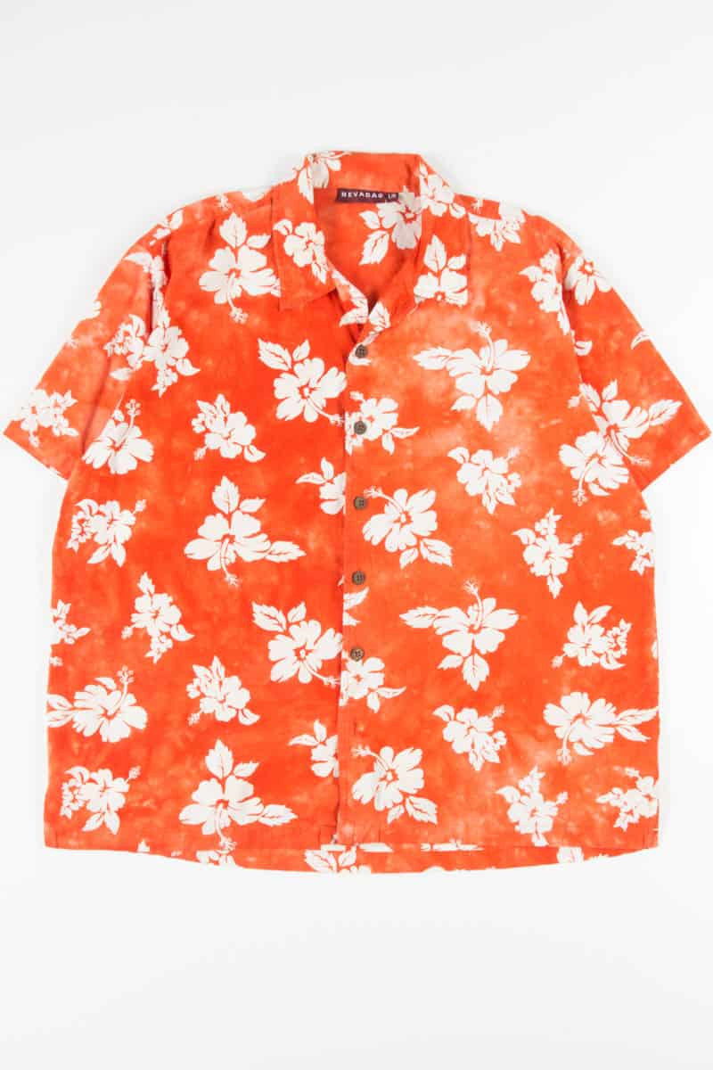 Orange Hibiscus Vintage Hawaiian 1
