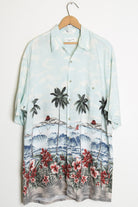 Ocean Surf Scene Vintage Hawaiian Shirt