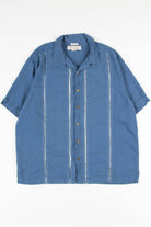 Blue Bowling Stripes Vintage Hawaiian 1